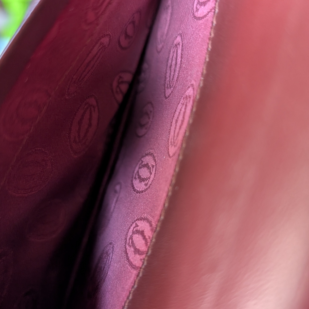 Cartier Burgundy Leather Wallet - Picture 5 of 6